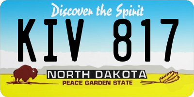 ND license plate KIV817