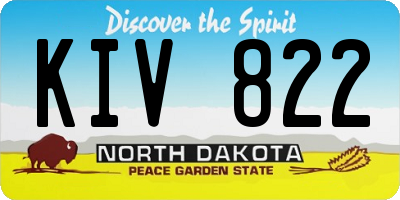 ND license plate KIV822