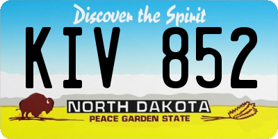 ND license plate KIV852