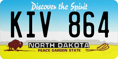 ND license plate KIV864