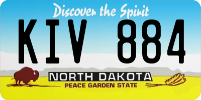 ND license plate KIV884