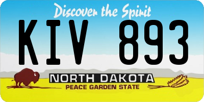 ND license plate KIV893