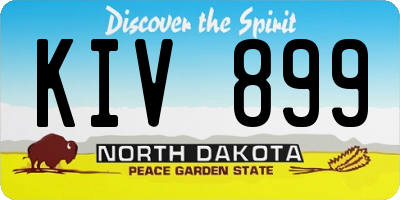 ND license plate KIV899