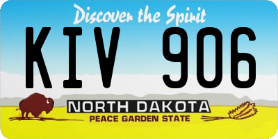 ND license plate KIV906