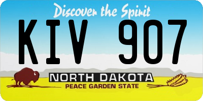 ND license plate KIV907