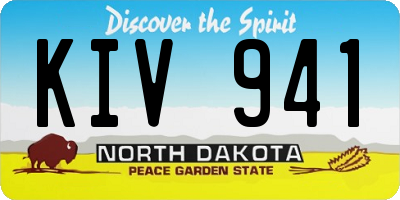 ND license plate KIV941
