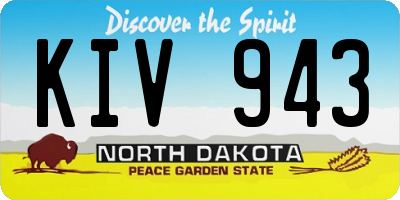 ND license plate KIV943