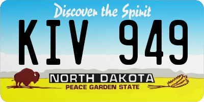 ND license plate KIV949