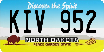 ND license plate KIV952