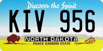 ND license plate KIV956