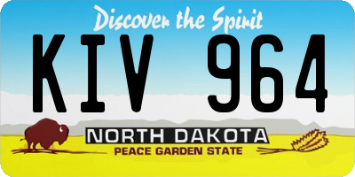 ND license plate KIV964