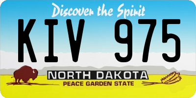 ND license plate KIV975