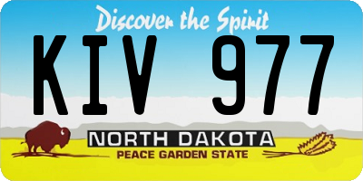 ND license plate KIV977