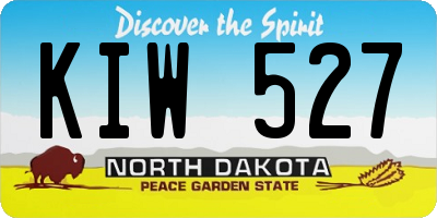 ND license plate KIW527
