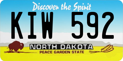 ND license plate KIW592
