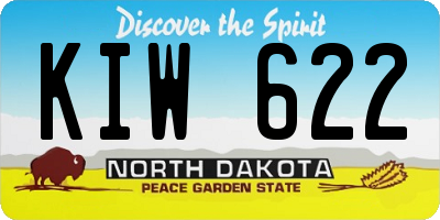 ND license plate KIW622