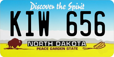 ND license plate KIW656