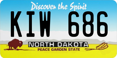 ND license plate KIW686