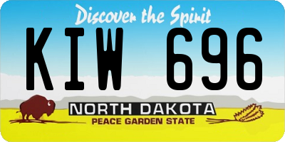 ND license plate KIW696