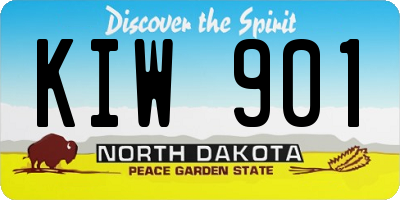 ND license plate KIW901