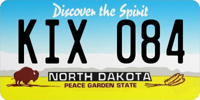 ND license plate KIX084