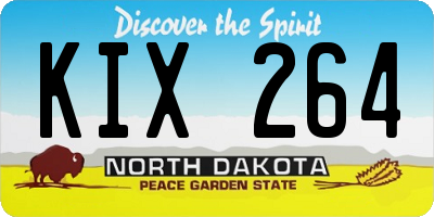 ND license plate KIX264