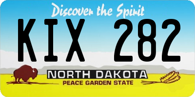 ND license plate KIX282