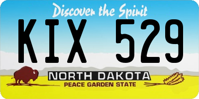 ND license plate KIX529
