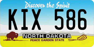 ND license plate KIX586