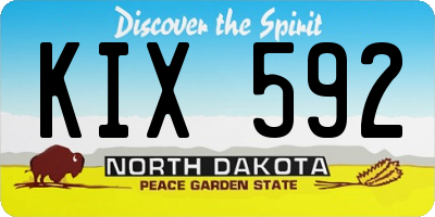 ND license plate KIX592