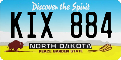 ND license plate KIX884