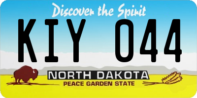 ND license plate KIY044