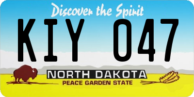 ND license plate KIY047
