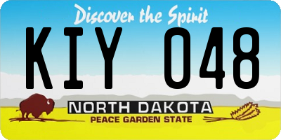 ND license plate KIY048