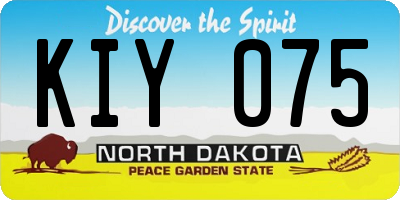 ND license plate KIY075