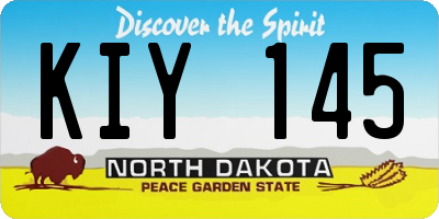 ND license plate KIY145