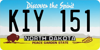 ND license plate KIY151