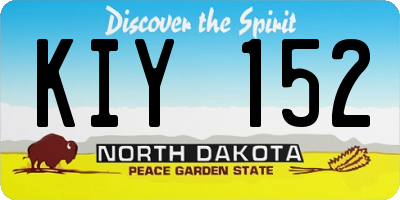 ND license plate KIY152