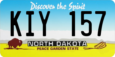 ND license plate KIY157