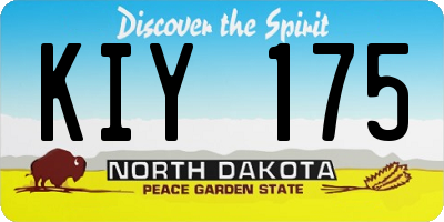 ND license plate KIY175