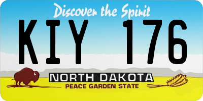 ND license plate KIY176