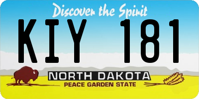 ND license plate KIY181