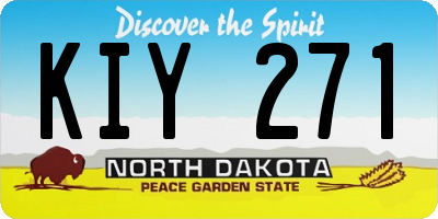 ND license plate KIY271