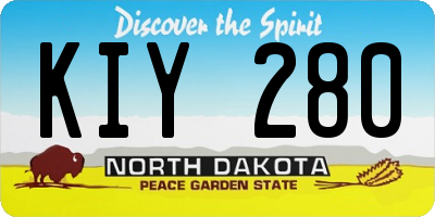 ND license plate KIY280