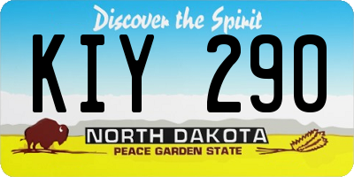 ND license plate KIY290