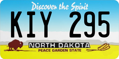 ND license plate KIY295