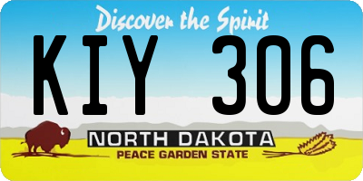 ND license plate KIY306