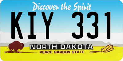 ND license plate KIY331