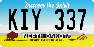 ND license plate KIY337