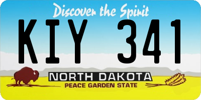 ND license plate KIY341